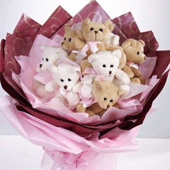 AYICIK BUKET� Erkeklere hediye oyuncak hediye 9 adet oyuncak ay� buketi