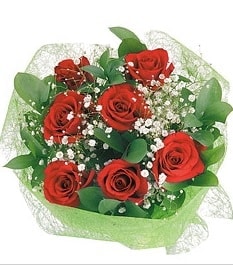 7 adet k�rm�z� g�lden buket tanzim Ankara cicek , cicekci